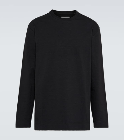 Jil Sander Oversized Cotton-blend Sweater In Black