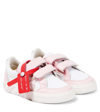OFF-WHITE VULCANIZED LEATHER-TRIMMED SNEAKERS