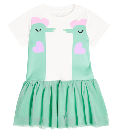 Stella Mccartney Printed Cotton Dress In White