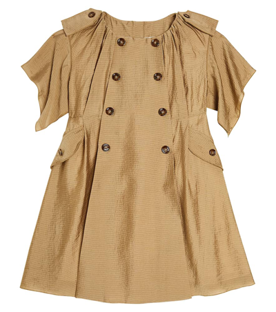 Burberry Kids' Crêpe Dress In Beige