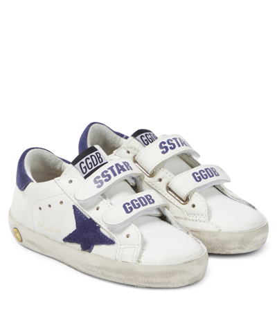 Golden Goose Kids' Old School Leather Low-top Trainers In White