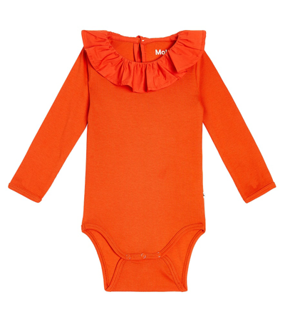 Molo Baby Faye Cotton-blend Onesie In Red