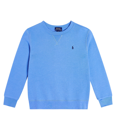 Polo Ralph Lauren Kids' Cotton-blend Fleece Sweatshirt In Blue
