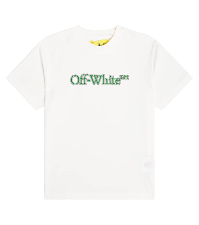 Off-white Kids' Big Bookish Cotton T-shirt In White