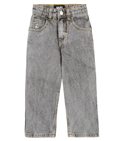 Molo Kids' Straight Jeans In Black