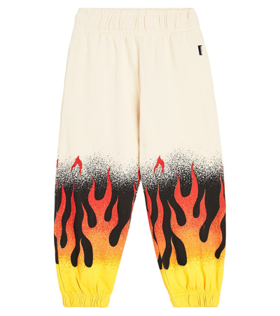 Molo Kids' Adan Printed Cotton Sweatpants In Multicoloured