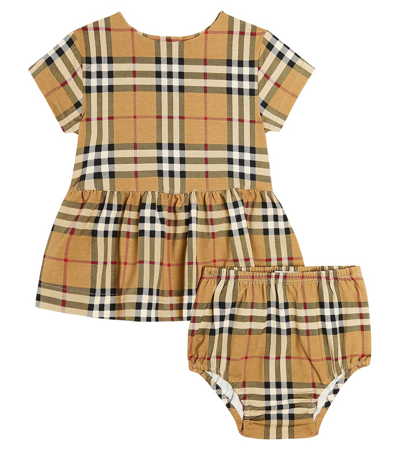 Burberry Baby  Check Dress And Bloomers Set In Multicoloured