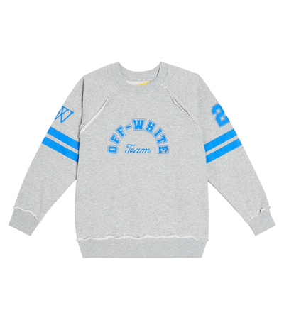 Off-white Kids' Team 23 棉卫衣 In Grey