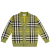 BURBERRY BURBERRY CHECK WOOL AND COTTON CARDIGAN