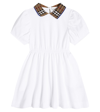 Burberry Girls White Kids Alesea Polo-neck Cotton Dress 14 Years