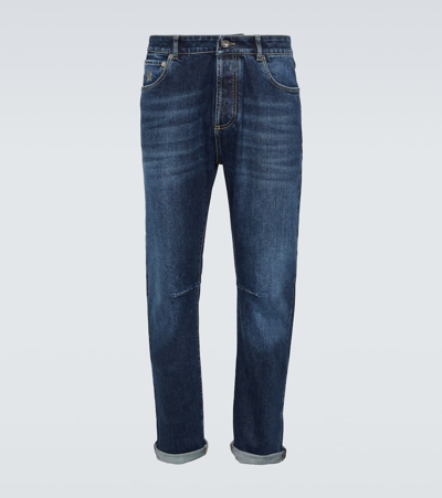 Brunello Cucinelli Men's 5-pocket Denim Jeans In Blue