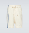 JW ANDERSON LOGO HIGH-RISE COTTON AND LINEN SHORTS