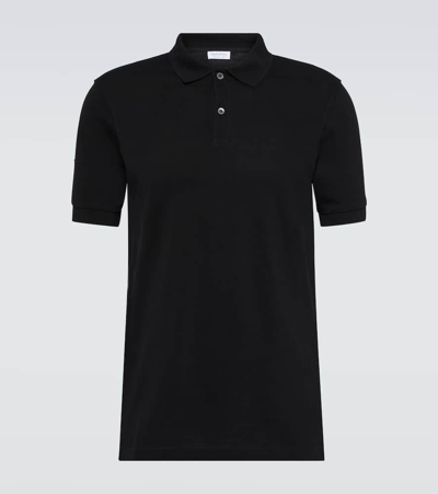 Sunspel Cotton Piqué Polo Shirt In Black