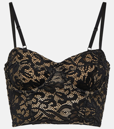 Rotate Birger Christensen Lace Top In Black