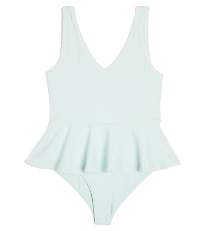 Marysia Bumby Kids' Embroidered Swimsuit In Blue