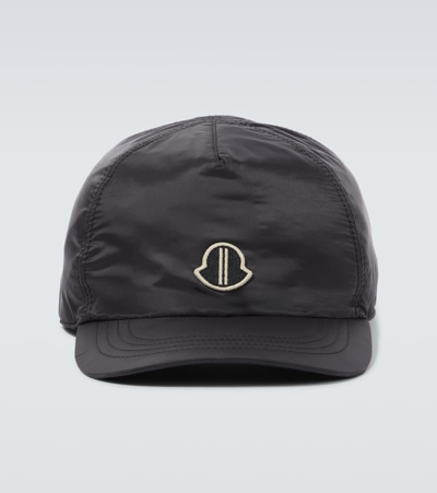 Moncler Genius X Rick Owens Logo Baseball Cap In Black