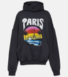 Balenciaga Paris Tropical Print Oversized Hoodie In Multicoloured