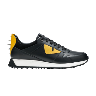 Pre-owned Fendi Leather 'monster' In Black