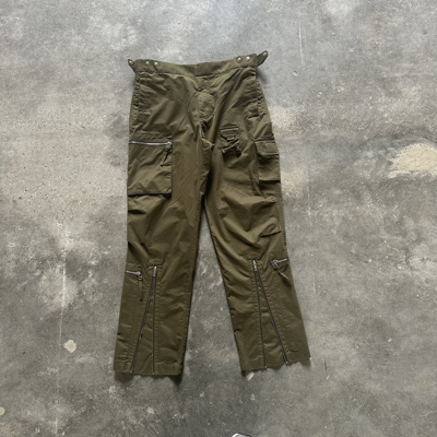 Pre-owned Helmut Lang Astro Parachute Cargo Pants In Army Green