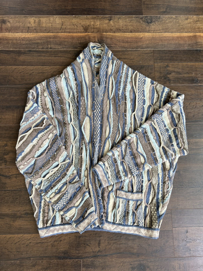 Pre-owned Kapital 7g Knit Gaudy Cardigan In Navy