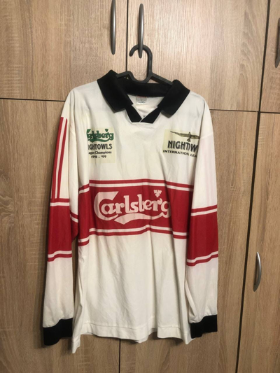 Pre-owned Jersey X Soccer Jersey Vintage Carlsberg Made In England Soccer Jersey In White