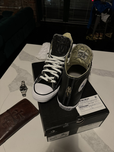 Pre-owned Chrome Hearts Converse Shoes In Black