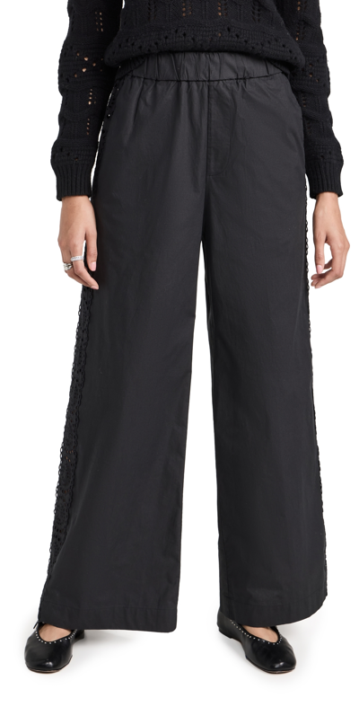 Sea Maeve Eyelet Track Pants Black Xxs