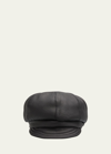 Gushlow And Cole  Merino Wool & Leather Carnaby Hat In Black