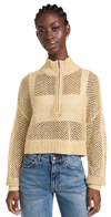 Staud Cropped Hampton Sweater Natural Xl In Natural