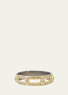 ARMENTA 18K YELLOW GOLD AND STERLING SILVER RING WITH WHITE DIAMONDS