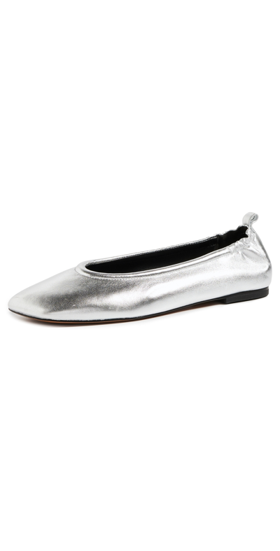 3.1 Phillip Lim Id Stretch Metallic Ballerina Flats In Silver