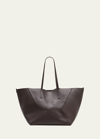 Brunello Cucinelli Geometric Monili Leather Tote Bag In Dark Brown