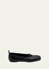 Givenchy 4g-plaque Pleated Ballerina Shoes In Black