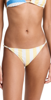 Staud Sisley String Bottoms Buttercup Seashore Stripe M In Buttercup Seashore Stripe