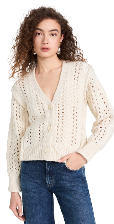 A.l.c Chandler Open-knit Cardigan In Off White