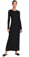 Leset Lauren Long Sleeve Cardigan Dress In Black