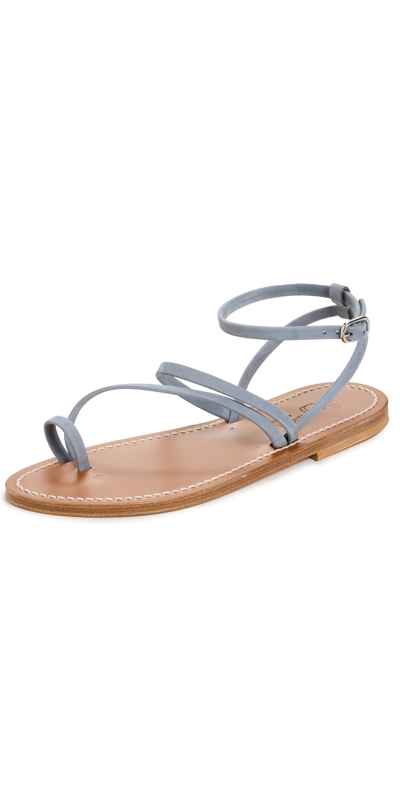 Kjacques Flat Sandals K. Jacques Woman In Gnawed Blue