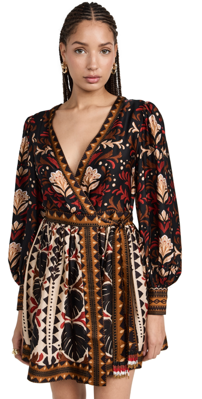 Farm Rio Tapestry Garden Multicolor Dress In Neutral