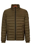 Hugo Boss Lightweight Padded Jacket With Water-repellent Finish In Green