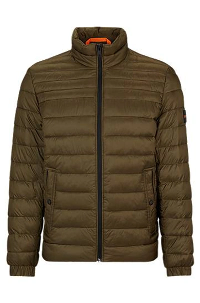 Hugo Boss Lightweight Padded Jacket With Water-repellent Finish In Green