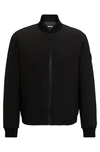 Hugo Boss Regular-fit Jacket In Bi-stretch Fabric In Black