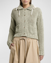 Moncler Rib-knit Hooded Cardigan In White