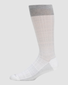 Marcoliani Men's Tartan Check Mid-calf Socks In 008 White