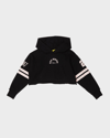 OFF-WHITE GIRL'S TEAM 23 CROPPED HOODIE