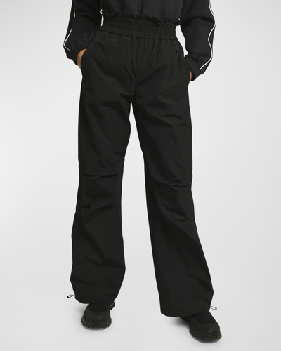 Moncler Mid-rise Drawcord-cuff Pants In Black