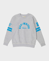 Off-white Team 23-print Cotton Sweatshirt In Melange Grey