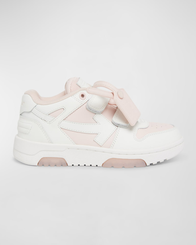 Off-white Girl's Out Of Office Leather Trainers, Toddler/kids In Pink White