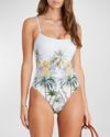 Aqua Blu Australia Palmilla Gabrielle One-piece Swimsuit (dd-g Cup) In Palmilla