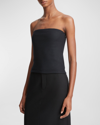 Vince Wool-blend Strapless Top In Black