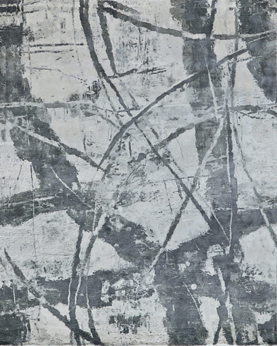 Exquisite Rugs Gianni Hand-loomed Gray & Silver Rug, 10' X 14'